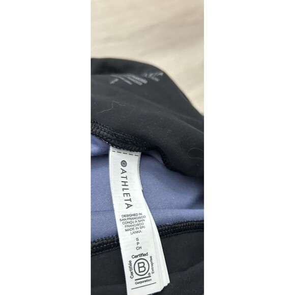 Athleta Women's Elation Velvet Tight Color Agate Paisley Black soft small - Picture 4 of 7